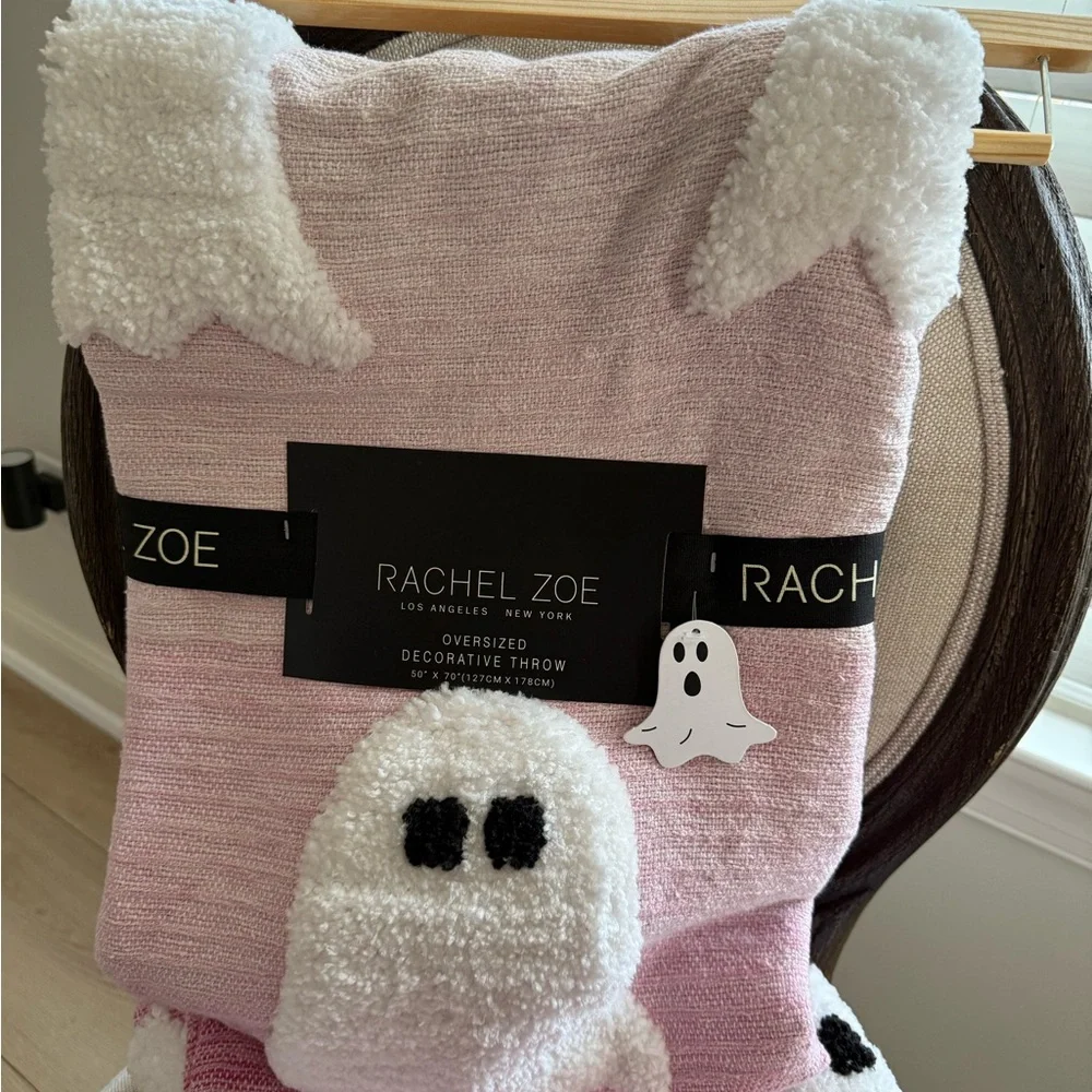 Rachel Zoe Pink Ghost Throw Blanket - 2025 Halloween! 👻